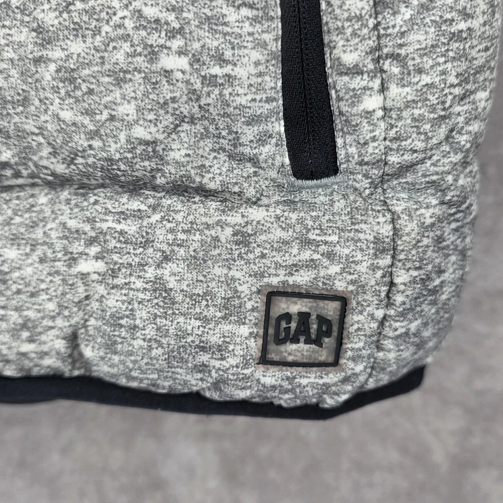 Gap Kids Boys 10/12 Medium Black Gray Puffer Vest Outdoor Zippered Pockets
